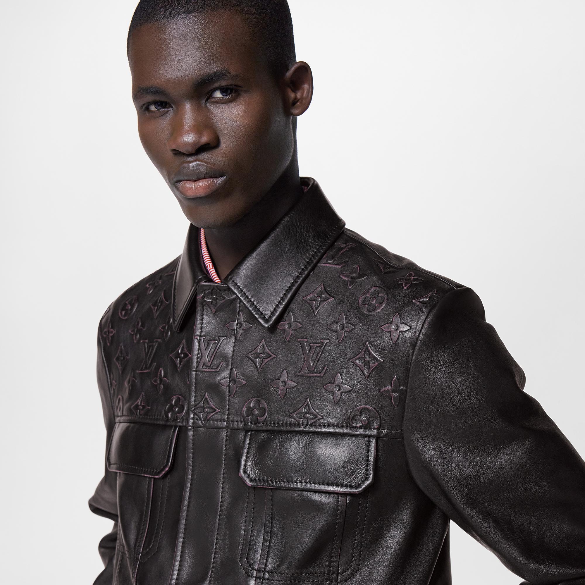 Veste en cuir discount lv